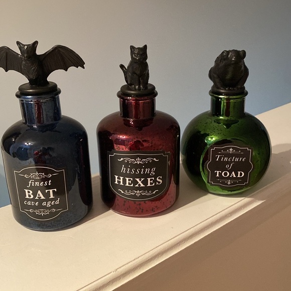 Other - Set of Three Decorative Halloween Potion Bottles with lights